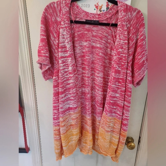 Lane Bryant Space Dye Short Sleeve Sweater in Size 22/24 - Picture 3 of 16